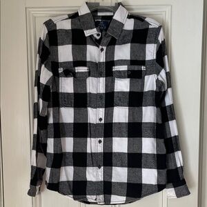 George Black and White Plaid Shirt